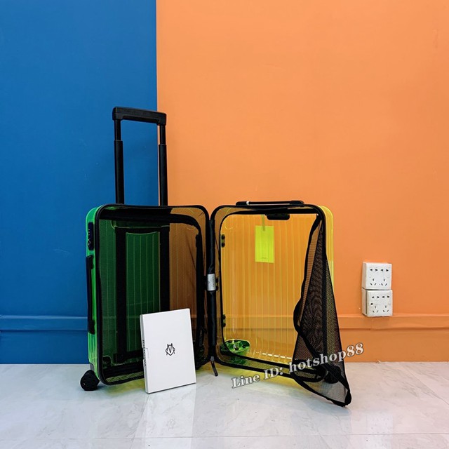 RIMOWA行李箱全新限量版四輪拉杆箱 日默瓦RIMOWA Essential Neon霓虹系列登機箱 089E青檸綠 gdx1432